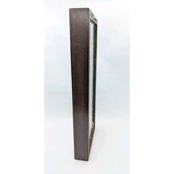 Vintage Shadow Box Butterflies Flowers display glass 12.4" x 5.4" boho READ - Picture 3 of 16